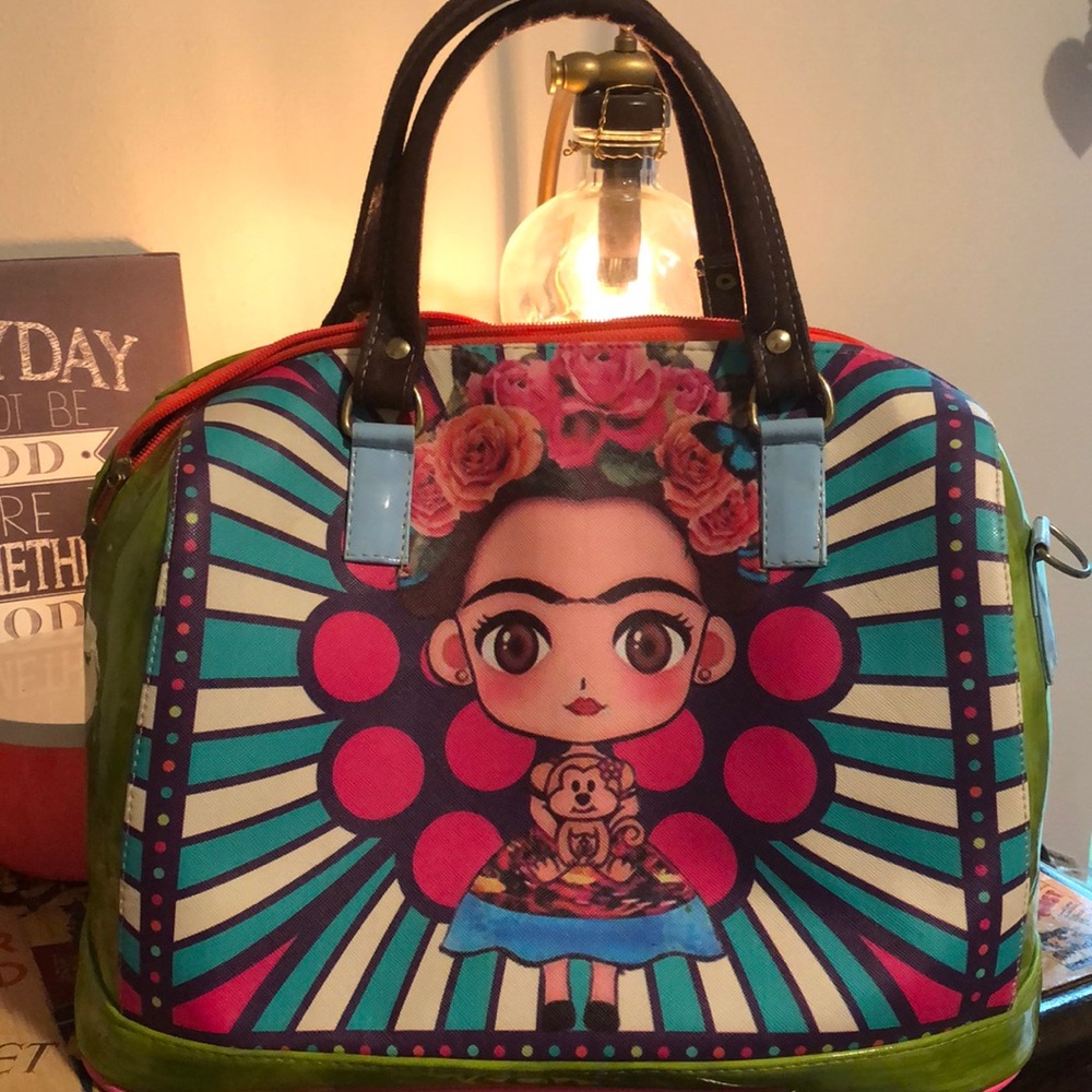 Mexican Frida Kahlo Colorful Doctor Bag Purse